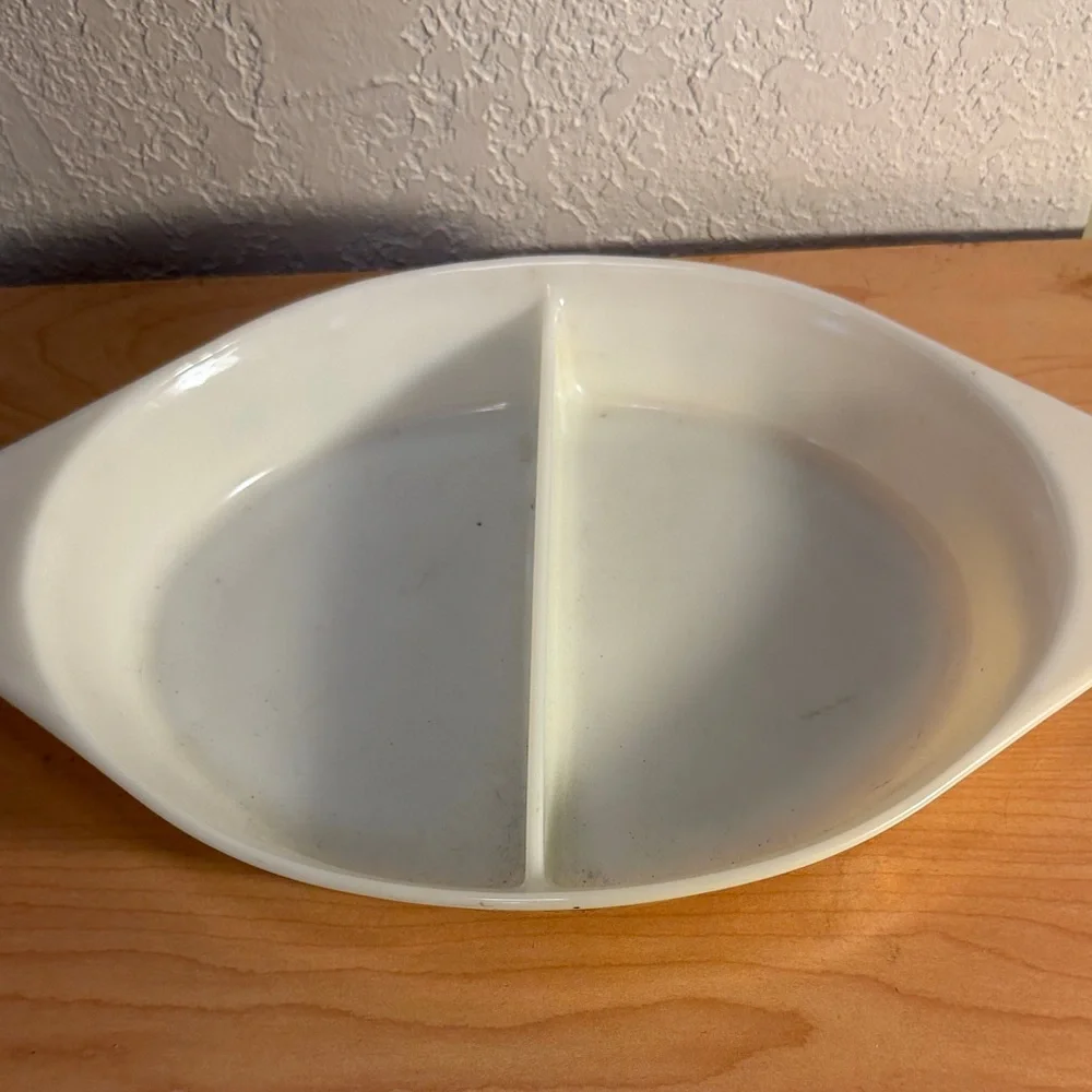 Pyrex Vintage 1959 Dandelion Duet Divided Casserole Dish 1.5 Qt – Yellow-No Lid